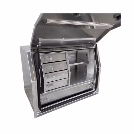 Aluminium-Anhänger-LKW-Pickup-Werkzeugkasten, Unterboden, Unterbett, Zungen-Werkzeugkasten, Ute-LKW-Aufbewahrungs-Werkzeugkasten